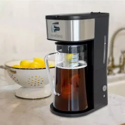 Coffee Makers West Bend 2.75 Qt. Black Iced Tea Or Iced Coffee Maker 10-Cups Includes Infusion Tube To Customize Flavor Features Auto Shut-Off -MegaChef Sales Shop black west bend drip coffee makers it500 fa 1000