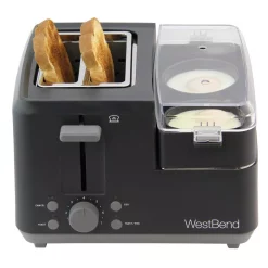 Toasters West Bend Breakfast Station 2-Slice Black Wide Slot Toaster With Removable Crumb Tray -MegaChef Sales Shop black west bend pop up toasters 78500 1f 1000