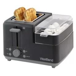 Toasters West Bend Breakfast Station 2-Slice Black Wide Slot Toaster With Removable Crumb Tray -MegaChef Sales Shop black west bend pop up toasters 78500 4f 1000