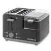 Toasters West Bend Breakfast Station 2-Slice Black Wide Slot Toaster With Removable Crumb Tray