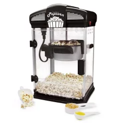 Popcorn Machines West Bend 4-Quart Black Hot Oil Movie Theater Style Popcorn Popper Machine With Nonstick Kettle Includes Measuring Cup And Scoop -MegaChef Sales Shop black west bend popcorn machines 82515b c3 1000