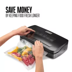 Food Processing Weston Black Food Vacuum Sealer With Roll Storage And Bag Cutter -MegaChef Sales Shop black weston food vacuum sealers 65 3001 w 1f 1000