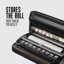 Food Processing Weston Black Food Vacuum Sealer With Roll Storage And Bag Cutter -MegaChef Sales Shop black weston food vacuum sealers 65 3001 w 44 1000