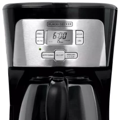 Coffee Makers BLACK+DECKER 12-Cup Programmable Stainless Steel Drip Coffee Maker With Glass Carafe -MegaChef Sales Shop black with stainless steel black decker drip coffee makers cm2020b 4f 1000