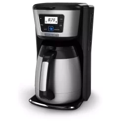 Coffee Makers BLACK+DECKER 12-Cup Programmable Stainless Steel Drip Coffee Maker With Thermal Carafe -MegaChef Sales Shop black with stainless steel black decker drip coffee makers cm2035b 31 1000