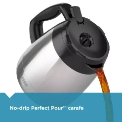 Coffee Makers BLACK+DECKER 12-Cup Programmable Stainless Steel Drip Coffee Maker With Thermal Carafe -MegaChef Sales Shop black with stainless steel black decker drip coffee makers cm2035b 44 1000