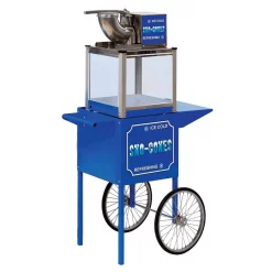 Dessert Makers Paragon Simply-A-Blast 8000 Oz. Blue Stainless Steel Countertop Snow Cone Machine -MegaChef Sales Shop blue and stainless steel paragon snow cone machines 6133300 fa 1000