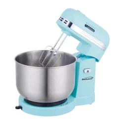 Mixers Brentwood Appliances 3 Qt. 5-Speed Blue With Stainless Steel Mixing Bowl Stand Mixer