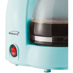 Coffee Makers Brentwood 4-Cup Blue Coffee Maker -MegaChef Sales Shop blue brentwood drip coffee makers ts 213bl 4f 1000