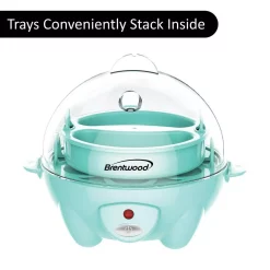 Egg Cookers Brentwood 7-Egg Blue Electric Egg Cooker With Auto Shutoff -MegaChef Sales Shop blue brentwood egg cookers ts 1045bl 44 1000