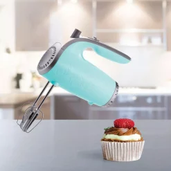 Mixers Brentwood 5-Speed Blue Lightweight Electric Hand Mixer -MegaChef Sales Shop blue brentwood hand mixers hm 48bl 31 1000