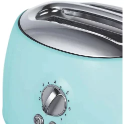 Toasters Brentwood Retro 2-Slice Blue Extra-Wide Slot Toaster With Cool-Touch Exterior -MegaChef Sales Shop blue brentwood pop up toasters ts 270bl 76 1000