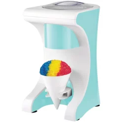Dessert Makers Brentwood 5.6 Fl. Oz. Blue Snow Cone Maker With Shaved Ice Machine -MegaChef Sales Shop blue brentwood snow cone machines ts 1420bl 76 1000