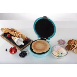 Electric Skillets & Indoor Grills Brentwood Blue Waffle Cone Maker -MegaChef Sales Shop blue brentwood waffle makers ts 1405bl 31 1000