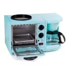 Toasters Elite 500 W 2 Slice Blue Toaster Oven With Coffee Maker And Griddle