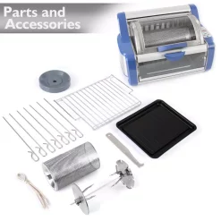 Toasters NutriChef White Digital Countertop Rotisserie & Grill Oven Rotating Kitchen Cooker In Blue -MegaChef Sales Shop blue nutrichef toaster ovens pkrtvg65bl 76 1000