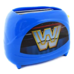 Toasters Uncanny Brands Blue WWE Retro Two-Slice Toaster — 600 Watts -MegaChef Sales Shop blue uncanny brands pop up toasters tste wwe ret 1f 1000