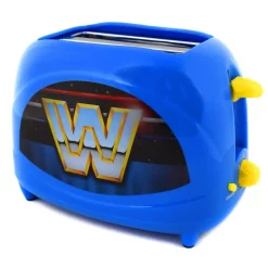 Toasters Uncanny Brands Blue WWE Retro Two-Slice Toaster — 600 Watts -MegaChef Sales Shop blue uncanny brands pop up toasters tste wwe ret 4f 1000