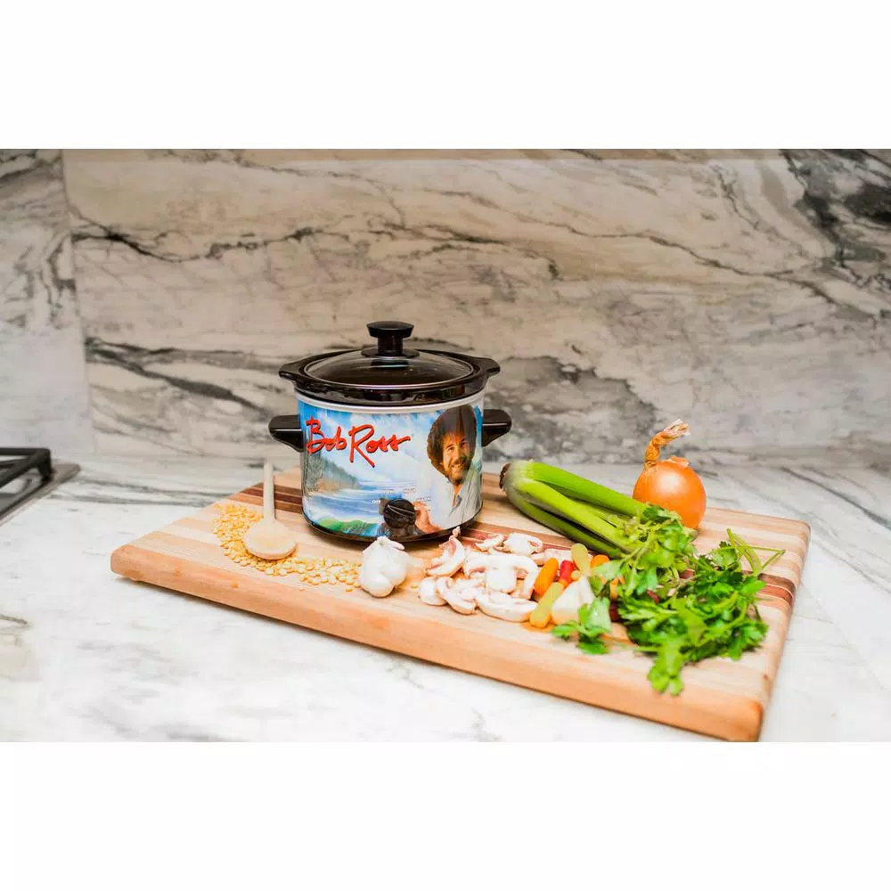Cookers Uncanny Brands Bob Ross 2 Qt. Slow Cooker Blue 4 Cookers Uncanny Brands Bob Ross 2 Qt. Slow Cooker Blue - Image 4