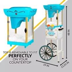 Dessert Makers Nostalgia Vintage Collection Snow Cone Cart 9 Dessert Makers Nostalgia Vintage Collection Snow Cone Cart -MegaChef Sales Shop blue white nostalgia snow cone machines scc399 44 1000