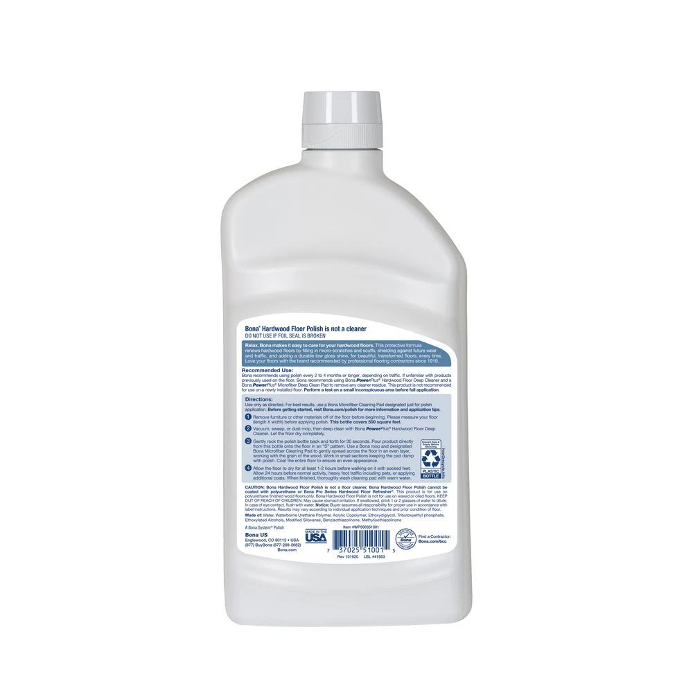 Floor Cleaning Products Bona 32 Oz. Low-Gloss Hardwood Floor Polish 4 Floor Cleaning Products Bona 32 Oz. Low-Gloss Hardwood Floor Polish - Image 4