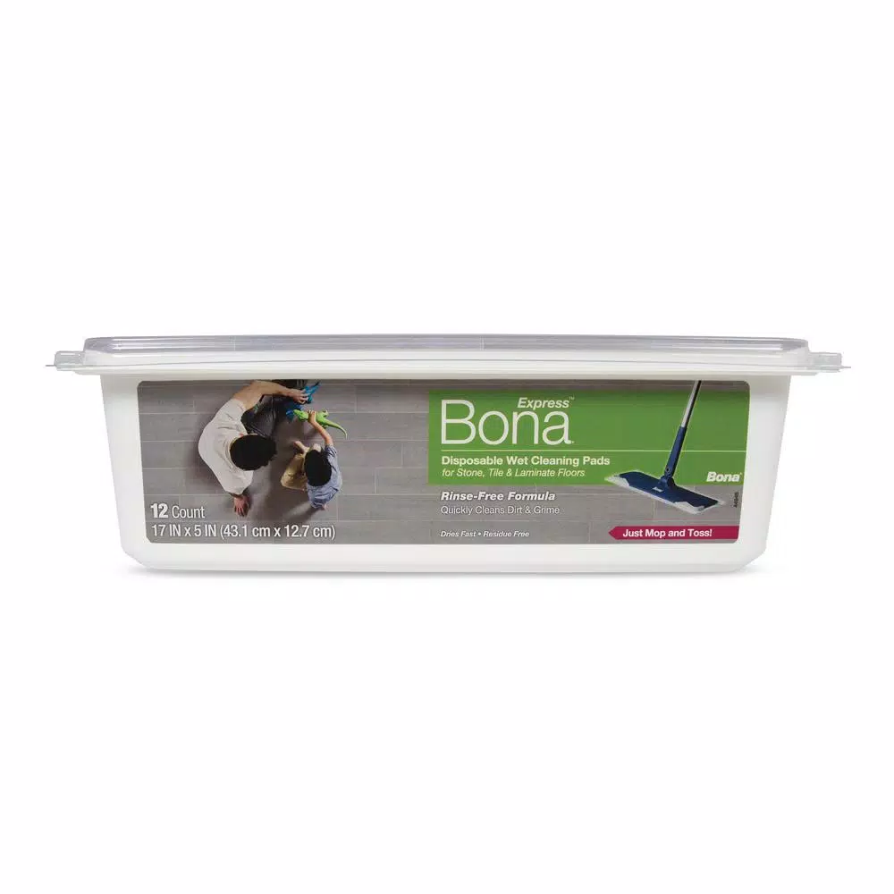 Floor Cleaning Products Bona Hard-Surface Floor Disposable Wet Cleaning Pads (12-Pack) 1 Floor Cleaning Products Bona Hard-Surface Floor Disposable Wet Cleaning Pads (12-Pack)