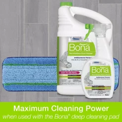Floor Cleaning Products Bona PowerPlus 128 Oz. Hard-Surface Antibacterial Floor Cleaner Refill -MegaChef Sales Shop bona floor tile cleaners wm851018001 44 1000