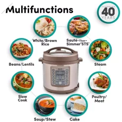 Cookers AROMA 4 Qt. Brown Electric Multi-Cooker With Aluminum Pot -MegaChef Sales Shop brown aroma multi cookers mtc 8016 1f 1000