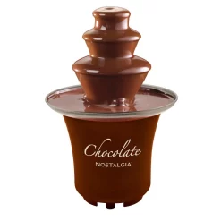 Dessert Makers Nostalgia 3-Tier 0.5 Lbs. Brown Chocolate Fondue Fountain -MegaChef Sales Shop brown nostalgia chocolate fountains cff3br 76 1000