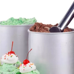 Dessert Makers Nostalgia 4 Qt. In Brown Electric Double Flavor Ice Cream Maker -MegaChef Sales Shop brown nostalgia ice cream makers icmw200dbl 40 1000