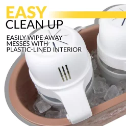 Dessert Makers Nostalgia 4 Qt. Brown Double Flavor Ice Cream Maker -MegaChef Sales Shop brown nostalgia ice cream makers picm2dbl 31 1000