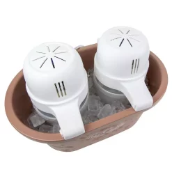 Dessert Makers Nostalgia 4 Qt. Brown Double Flavor Ice Cream Maker -MegaChef Sales Shop brown nostalgia ice cream makers picm2dbl 4f 1000