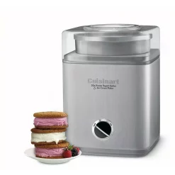 Dessert Makers Cuisinart Pure Indulgence 2 Qt. Brushed Chrome Frozen Yogurt, Sorbet And Ice Cream Maker -MegaChef Sales Shop brushed chrome cuisinart ice cream makers ice 30bcp1 c3 1000