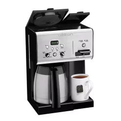 Coffee Makers Cuisinart 10-Cup Black Stainless Steel Coffee Maker With Hot Water System -MegaChef Sales Shop brushed stainless black cuisinart drip coffee makers chw 14 4f 1000