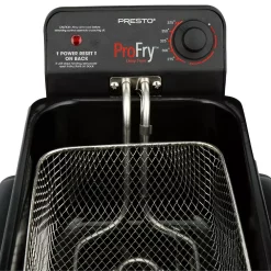 Deep Fryers Presto Professional 3.2 Qt. Stainless Steel Deep Fryer With Fry Basket -MegaChef Sales Shop brushed stainless presto deep fryers 05461 44 1000