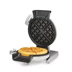 Electric Skillets & Indoor Grills Cuisinart Single Waffle Stainless Steel Belgian Waffle Maker -MegaChef Sales Shop brushed stainless sliver cuisinart waffle makers waf v100 4f 1000
