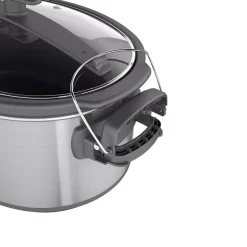 Cookers BLACK+DECKER 7 Qt. Brushed Stainless Steel Programmable Slow Cooker -MegaChef Sales Shop brushed stainless steel black decker slow cookers scd1007 44 1000