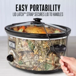 Cookers Weston Realtree Edge 5 Qt. Camouflage Slow Cooker With Lid Strap -MegaChef Sales Shop camouflage weston slow cookers 03 2100 re 44 1000