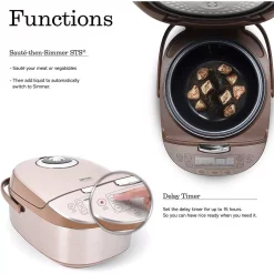 Cookers AROMA 4 Qt. Champagne Electric Multi-Cooker With Ceramic Pot -MegaChef Sales Shop champagne aroma multi cookers mtc 8008 44 1000