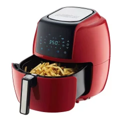 Air Fryers GoWISE USA 8-in-1 5.8 Qt. Chili Red Electric Air Fryer With Recipe Book -MegaChef Sales Shop chili red gowise usa air fryers gw22745 4f 1000