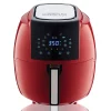 Air Fryers GoWISE USA 8-in-1 5.8 Qt. Chili Red Electric Air Fryer With Recipe Book