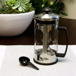 Coffee Makers Mr. Coffee Daily Brew 4-Cups Stainless Steel Coffee Press -MegaChef Sales Shop chrome and glass mr coffee french presses 98586591m 4f 1000