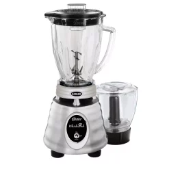 Blenders Oster Whirlwind Heritage Blend 48 Oz. 1000 Plus 2 Speed Blender In Chrome With Food Processor And Glass Blender Jar