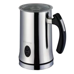 Coffee Makers Ovente 1.25-Cup Chrome Electric Double Wall Stainless Steel Milk Frother, Frothing & Heating Whisks, Espresso Machine Latte