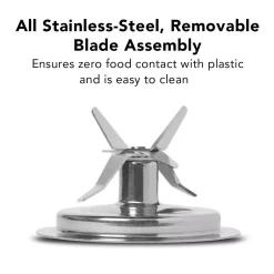 Blenders Tribest Glass 42 Oz. 4-Speed Chrome Personal Blender With Vacuum -MegaChef Sales Shop chrome tribest countertop blenders pbg 5001 a 1f 1000