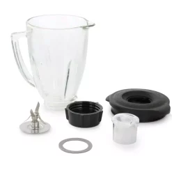 Mixers Better Chef 6-Piece 48 Oz. Round Blender Glass Jar Replacement Kit -MegaChef Sales Shop clear better chef mixer attachments 985111566m 1f 1000