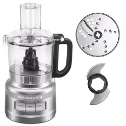 Food Processing KitchenAid 7-Cup 3-Speed Contour Silver Food Processor With Locking Lid