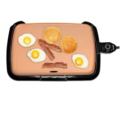 Electric Skillets & Indoor Grills Boyel Living Nonstick Electric Skillet, Cool-TouchElectric, 1200-Watts, (Copper) -MegaChef Sales Shop copper boyel living electric griddles eb43804 76 1000
