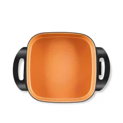 Electric Skillets & Indoor Grills Boyel Living 64.90 Sq. In. 1400-Watt Aluminum Body Nonstick Electric Skillet With Copper Titanium Coating -MegaChef Sales Shop copper boyel living electric skillets el43803 fa 1000