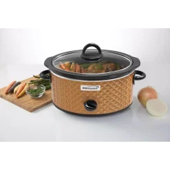 Cookers Brentwood Appliances Diamond 3.5 Qt. Brown Slow Cooker With Tempered Glass Lid 11 Cookers Brentwood Appliances Diamond 3.5 Qt. Brown Slow Cooker With Tempered Glass Lid -MegaChef Sales Shop copper brentwood appliances slow cookers sc 136c 31 1000